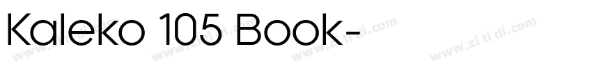 Kaleko 105 Book字体转换 Kaleko 105 Book字体转换